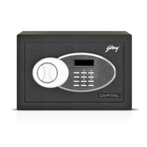 Godrej Capital 15L Digital Hotel Locker is a compact and secure electronic safe designed for hotels and guest accommodations.