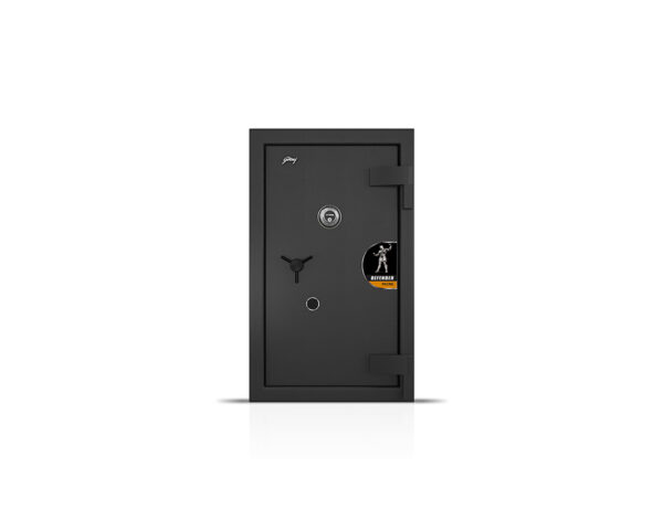 Godrej Defender Prime Class C KL 61" is a high-security safe featuring a TR BIS Label certification, heavy-duty construction, and a key lock mechanism, ensuring unparalleled protection for valuable assets.