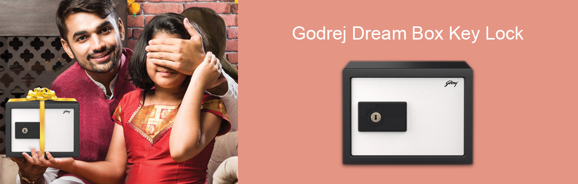 Godrej Dream Box KL 4.5L White Kids Home Locker with Key Lock