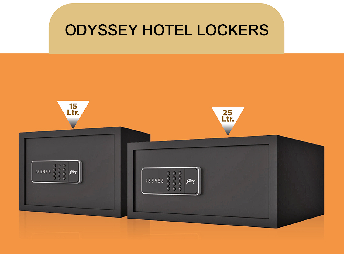 A compact yet robust digital safe locker designed for hotel rooms, ensuring valuables remain secure with advanced security features.